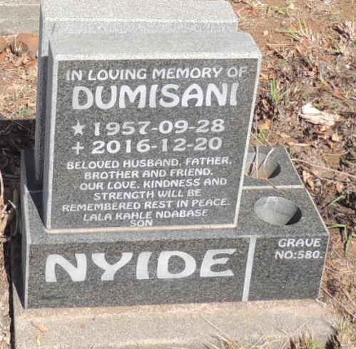 NYIDE Dumisani 1957-2016
