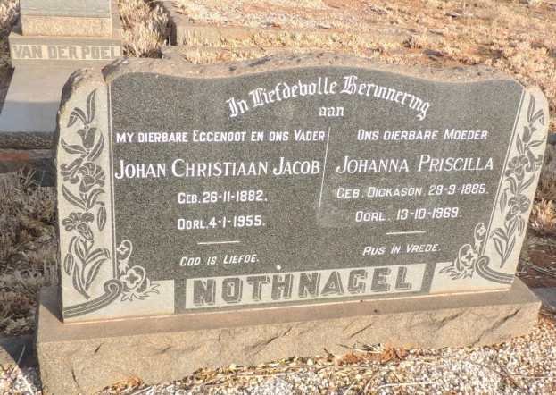 NOTHNAGEL Johan Christiaan Jacob 1882-1955 & Johanna Priscilla DICKASON 1885-1969