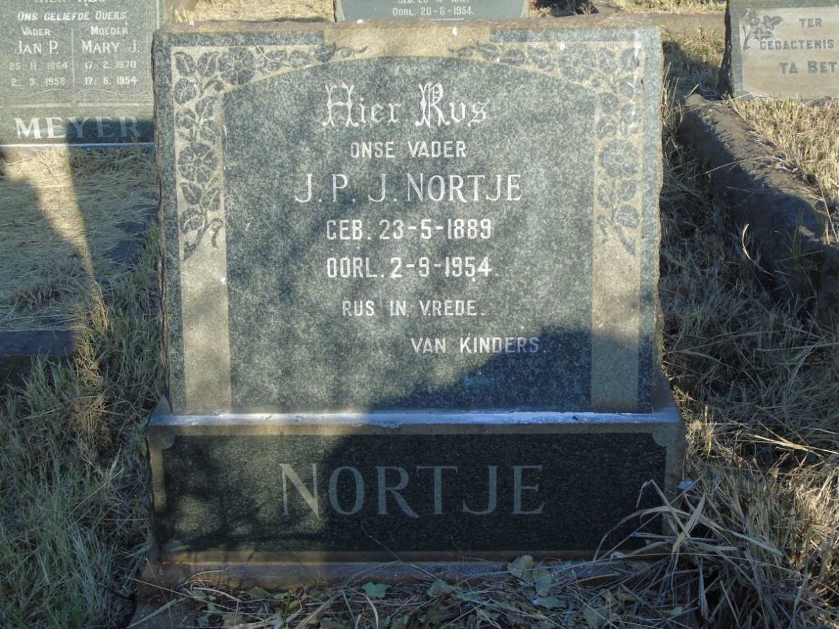 NORTJE J.P.J. 1889-1954
