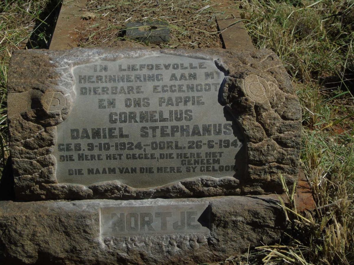 NORTJE Cornelius Daniel Stephanus 1924-1947
