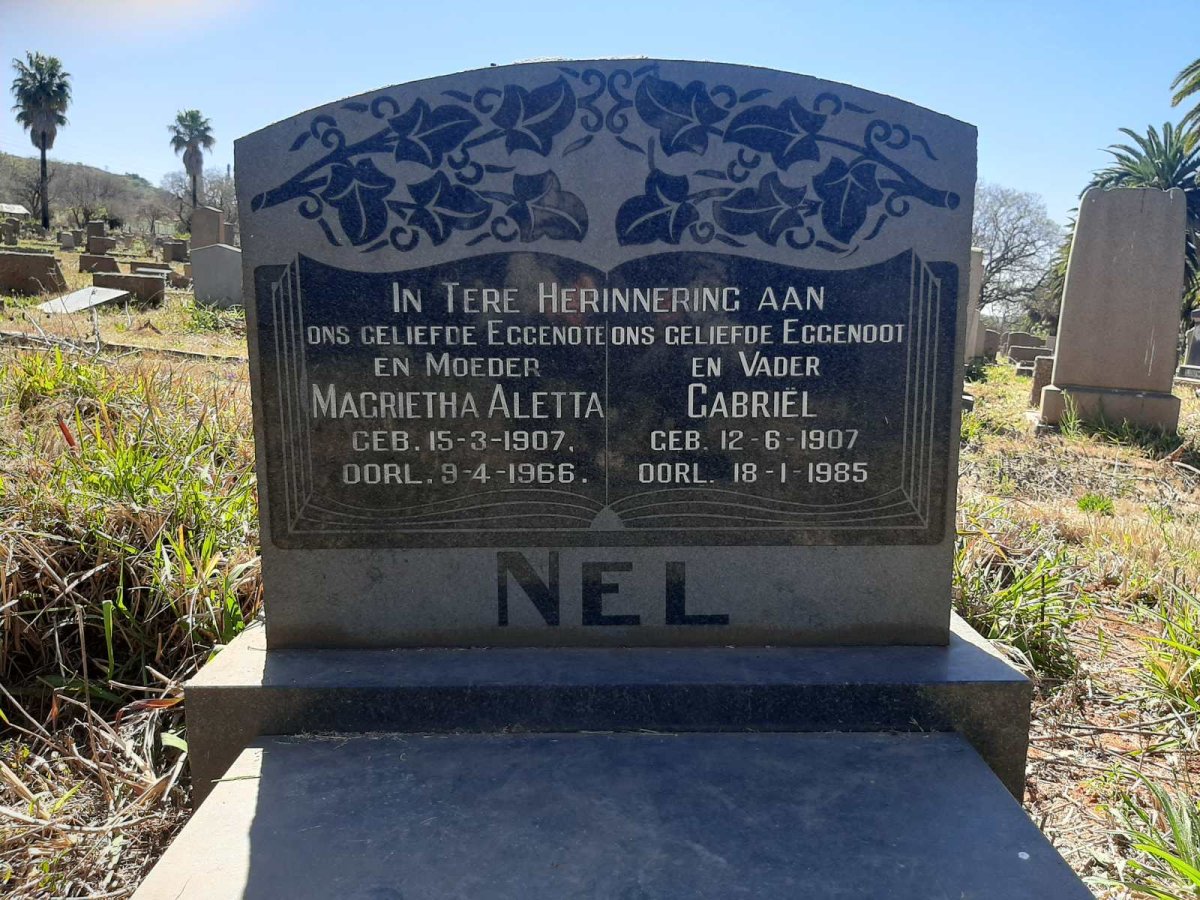 NEL Gabriel 1907-1985 &amp; Magrietha Aletta 1907-1966