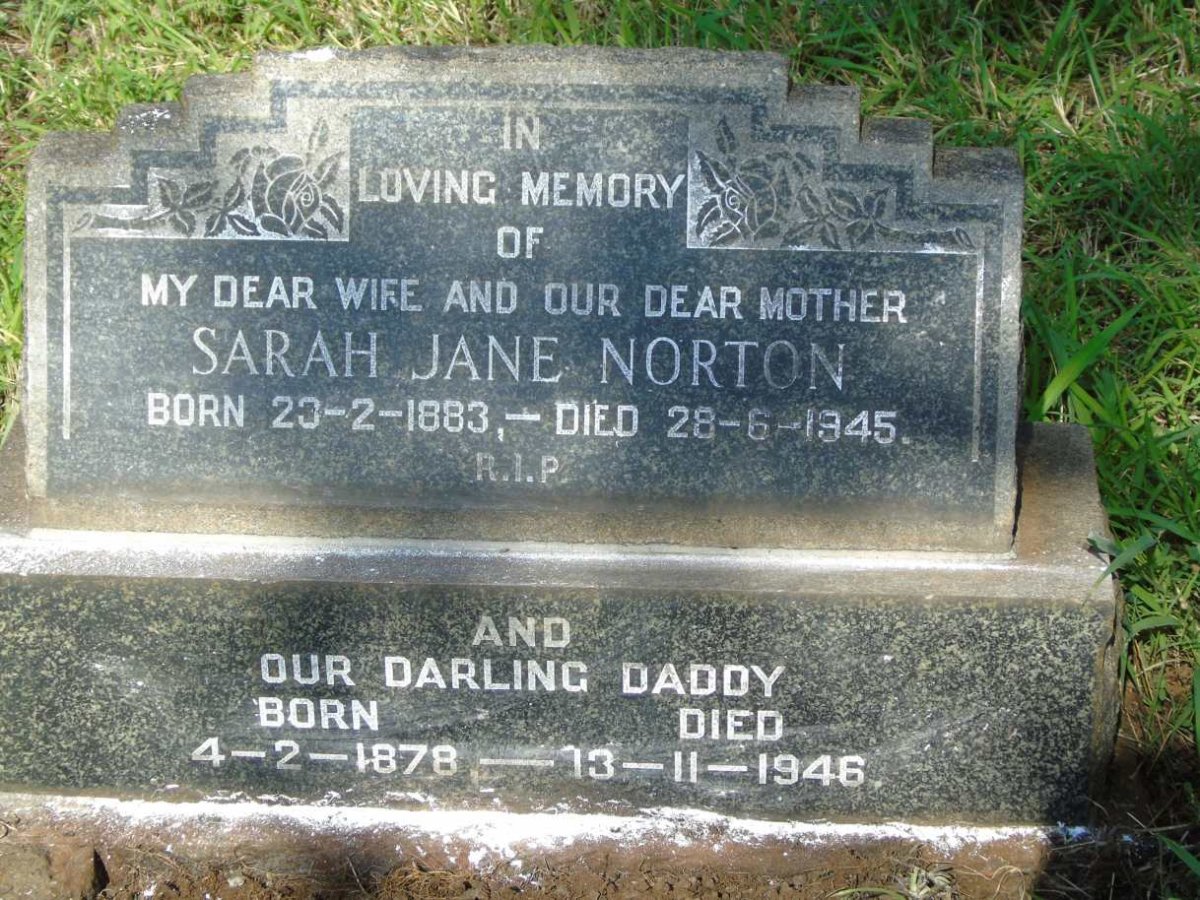 NORTON Bertie 1878-1946 & Sarah Jane 1883-1945