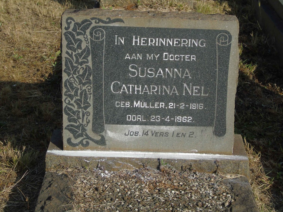 NEL Susanna Catharina nee MULLER 1916-1962