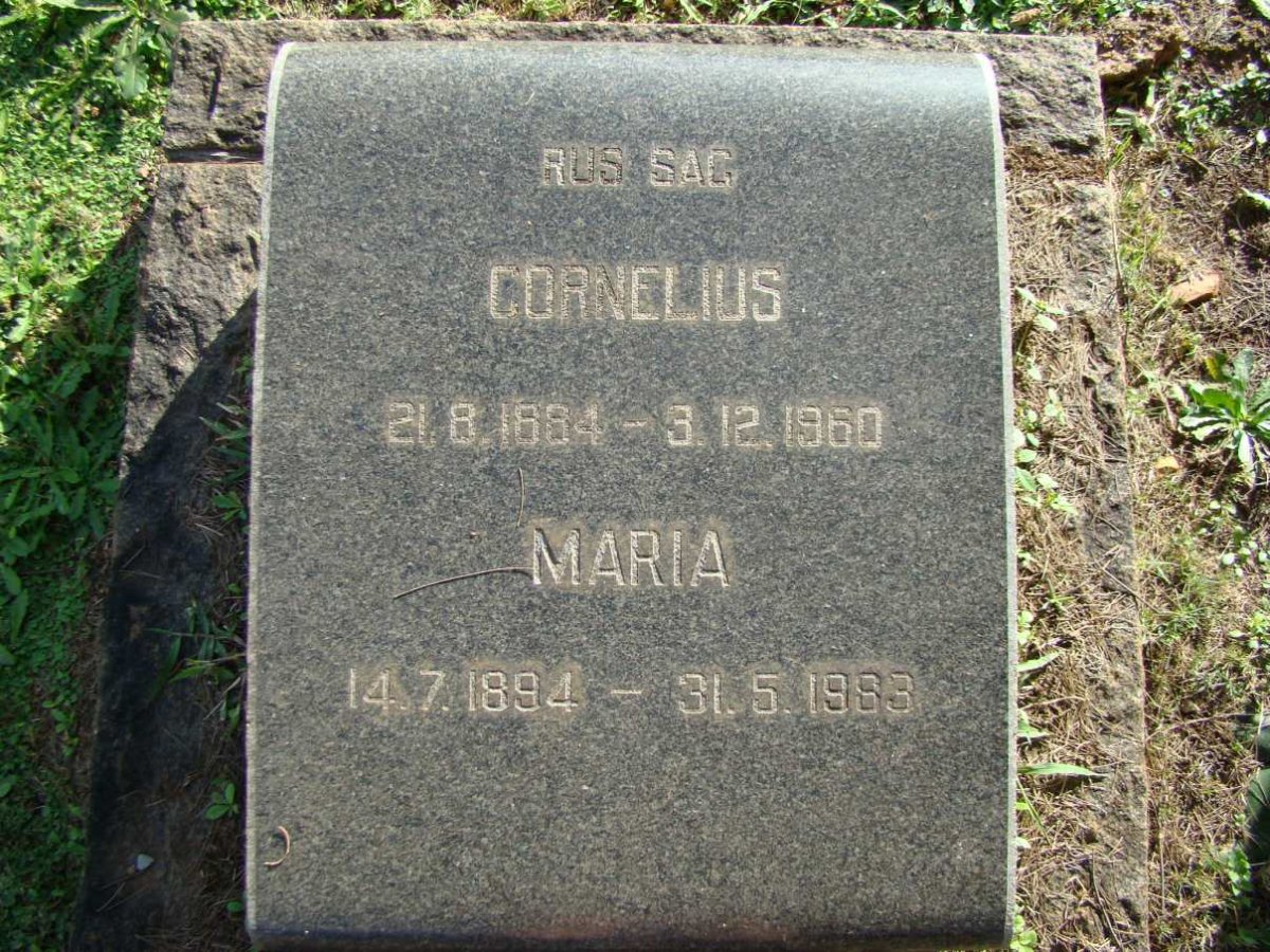 NIEKERK Cornelius, van 1884-1960 &amp; Maria 1894-1983 _1