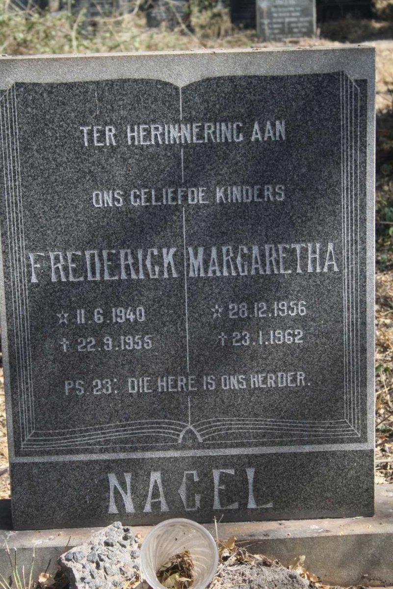 NAGEL Frederick 1940-1955 :: NAGEL Margaretha 1956-1962