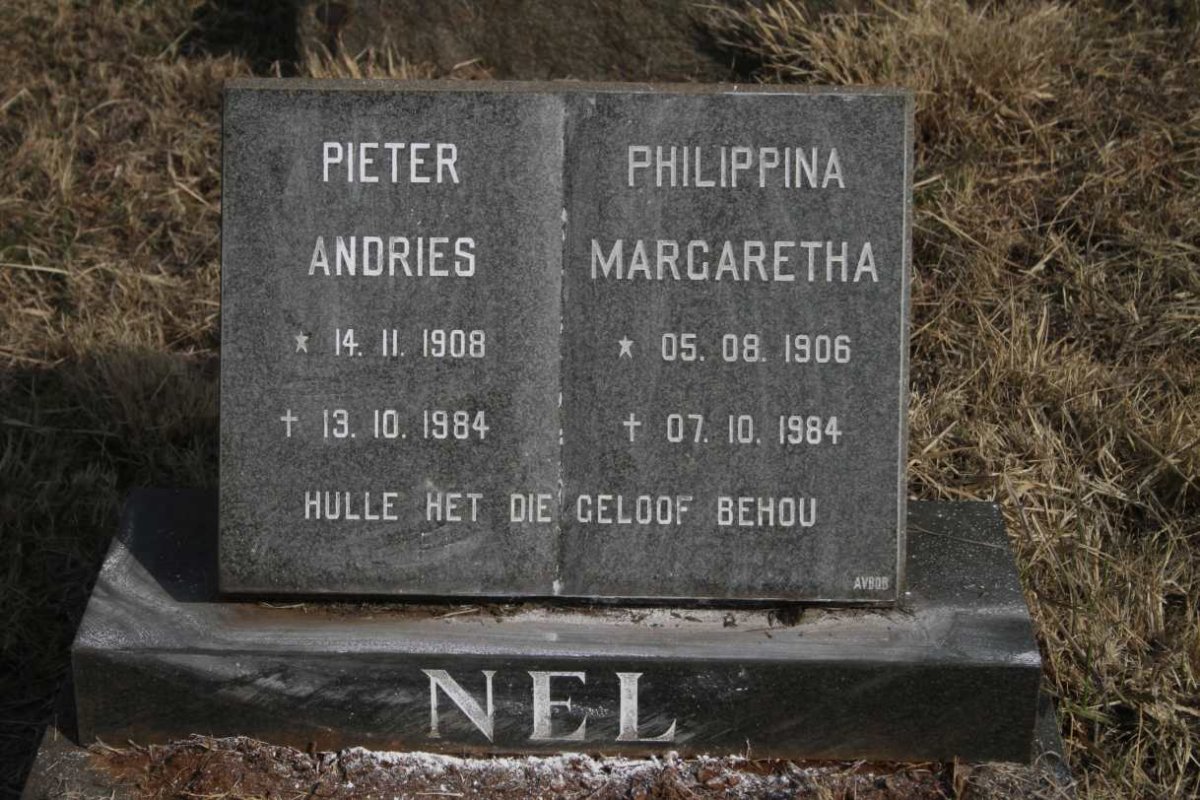 NEL Pieter Andries 1908-1984 & Philippina Margaretha 1906-1984