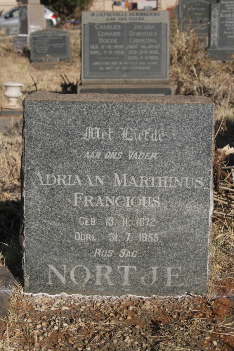 NORTJE Adriaan Marthinus Francois 1872-1955