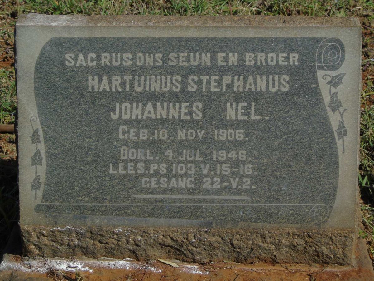 NEL Martuinus Stephanus Johannes 1906-1946