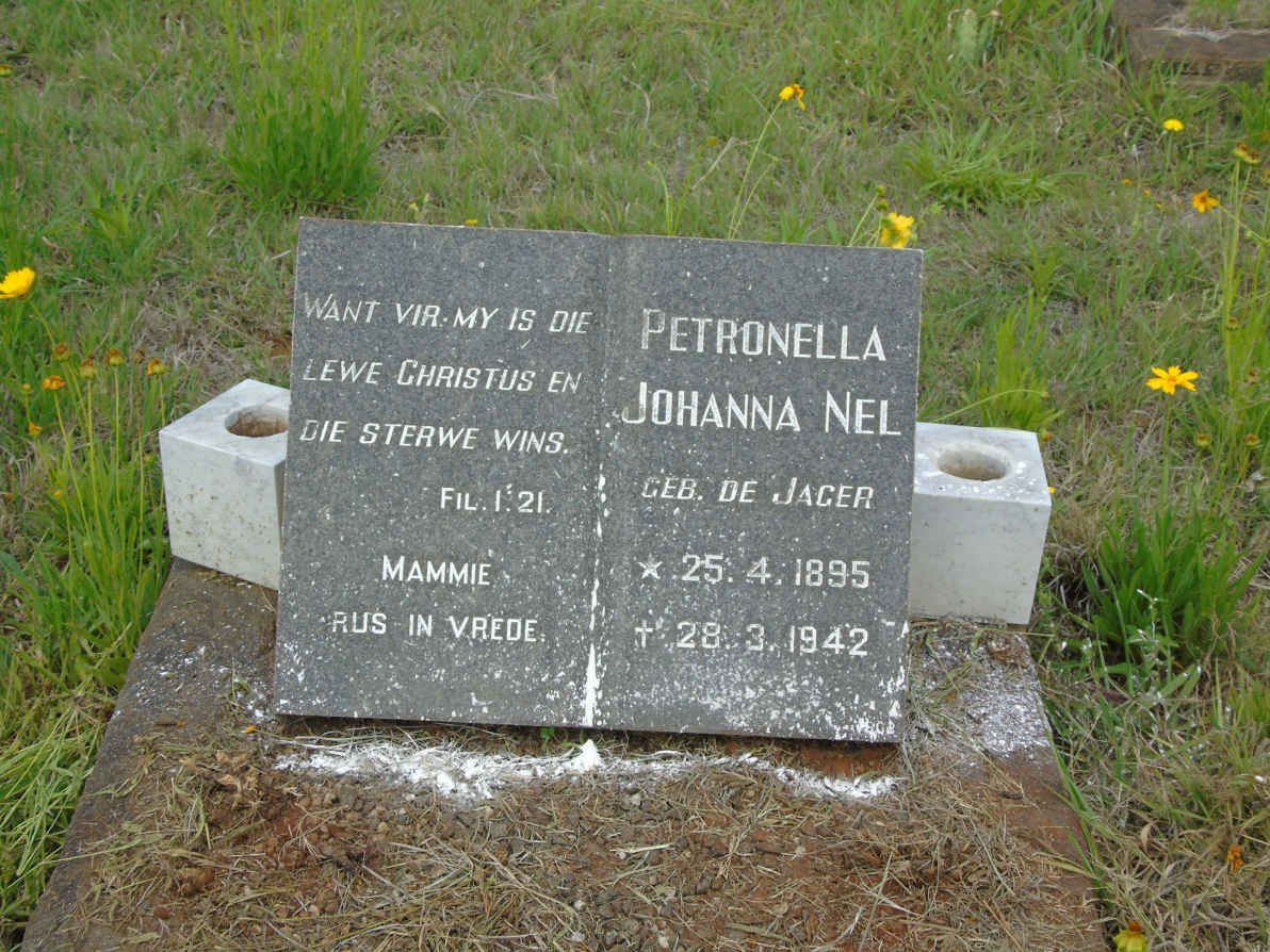 NEL Petronella Johanna nee DE JAGER 1895-1942
