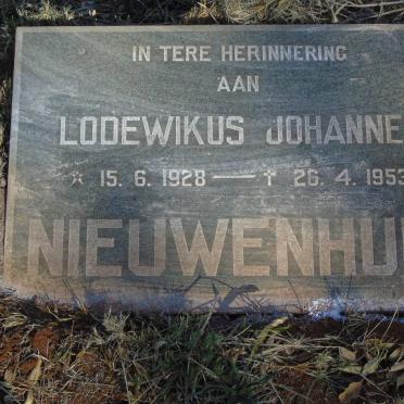 NIEUWENHUIS Lodewikus Johannes 1928-1953