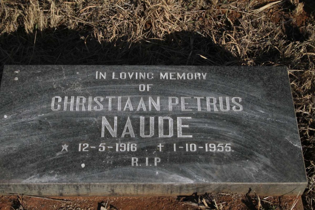 NAUDE Christiaan Petrus 1916-1955