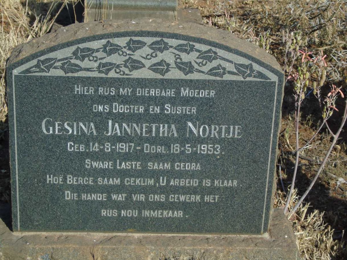 NORTJE Gesina Jannetha 1917-1953