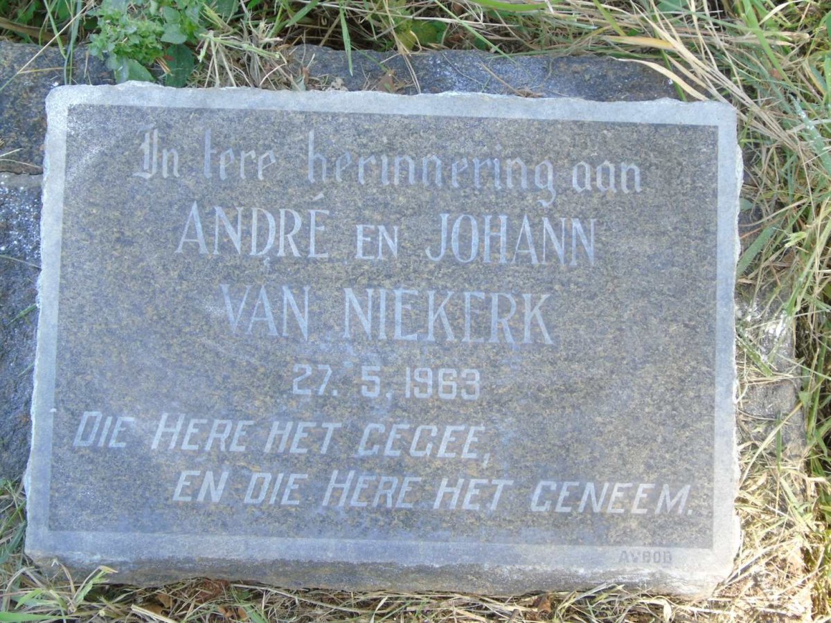 NIEKERK Andre, van -1963 :: VAN NIEKERK Johan -1963
