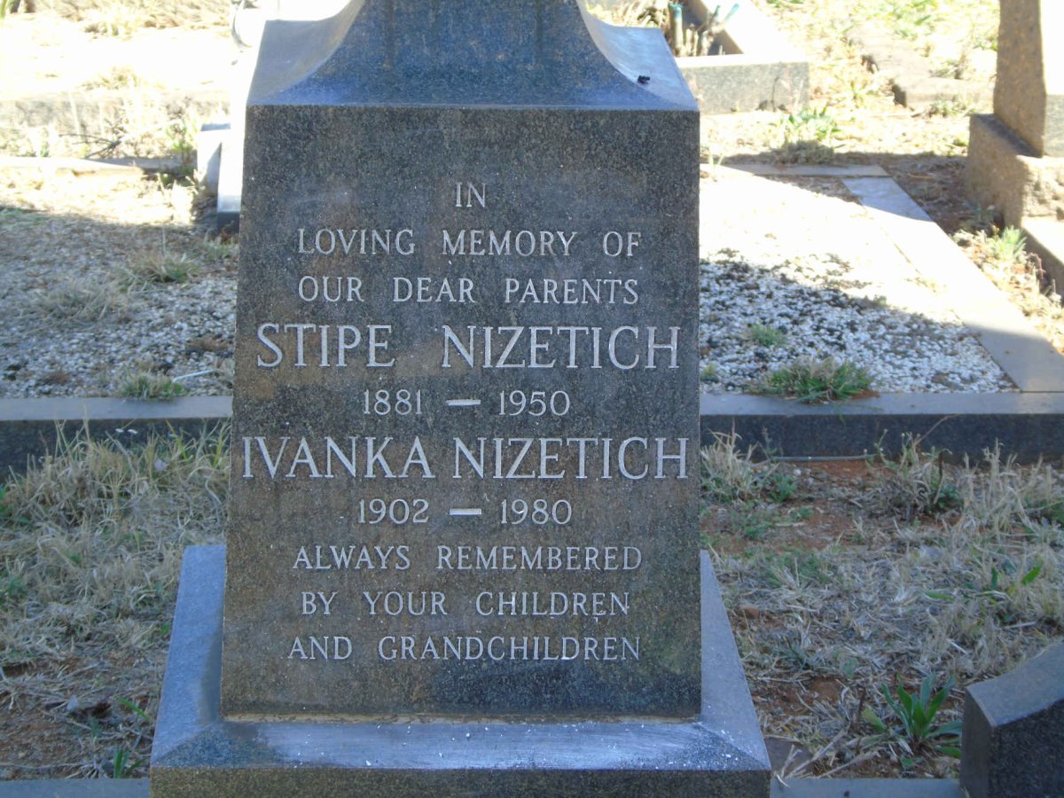 NIZETICH Stipe 1881-1950 &amp; Ivanka 1902-1980