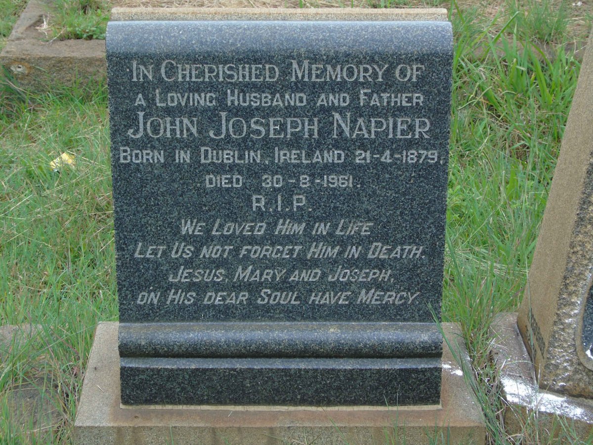 NAPIER John Joseph 1879-1961