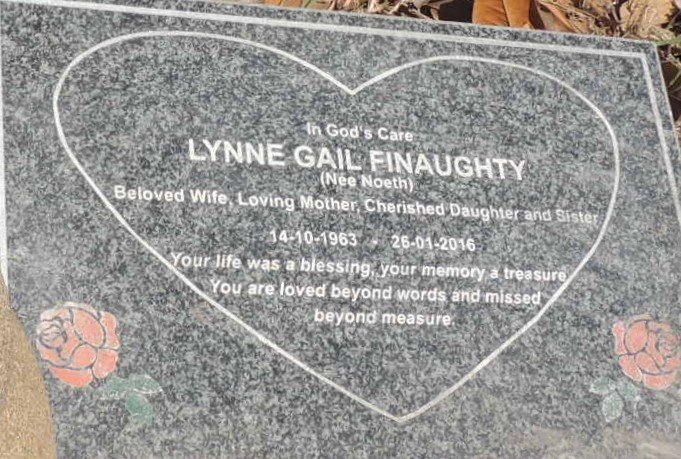 NOETH Peter Johannes 1936-2015 & Valerie Althea LEWIS 1936-2004 :: FINAUGHTY Lynne Gail nee NOETH 1963-2016_2