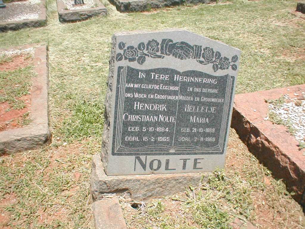 NOLTE Hendrik Christiaan 1884-1965 &amp; Helletje Maria 1889-1968