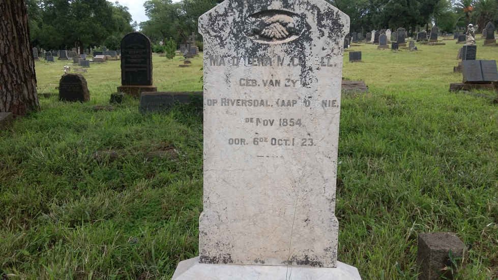 NELL Magdalena M.C. nee VAN ZYL 1854-1923