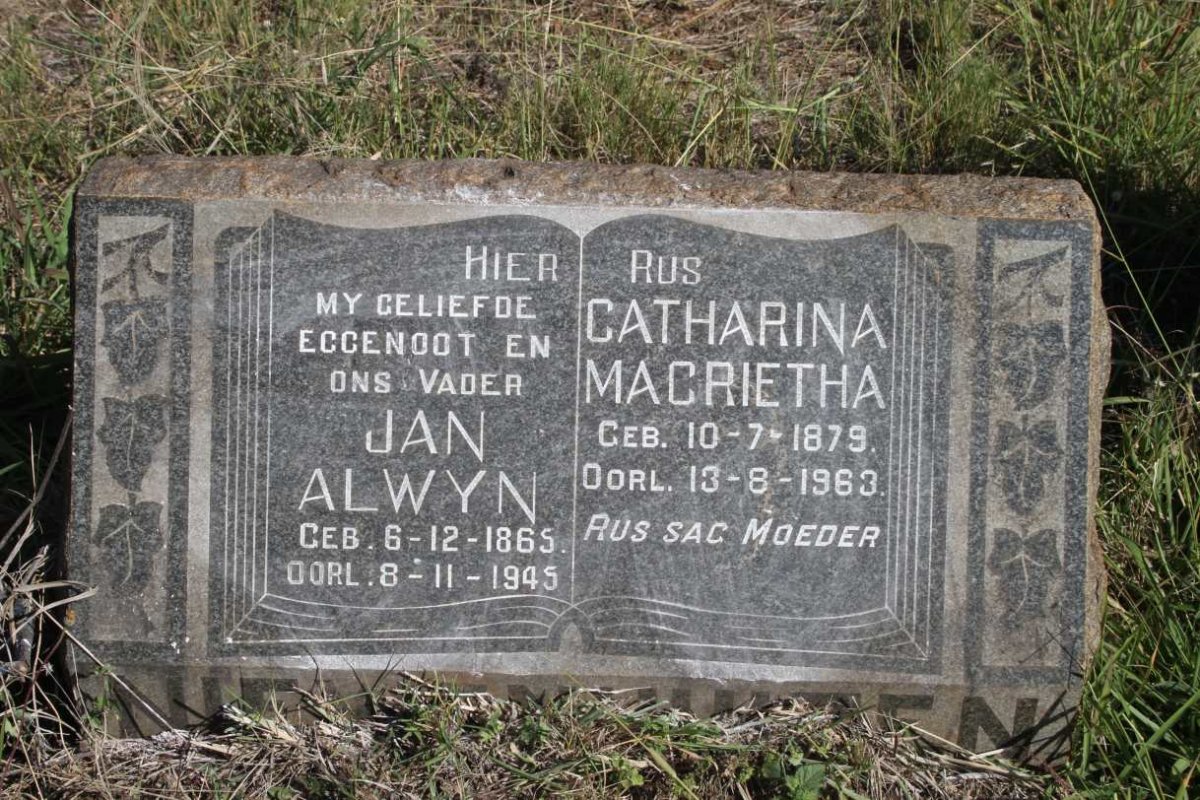 NIEUWENHUIZEN Jan Alwyn 1865-1945 & Catharina Magrietha 1879-1963