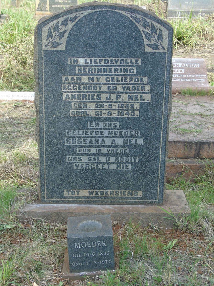 NEL Andries J.P. 1882-1943 & Sussana A. 1886-1970