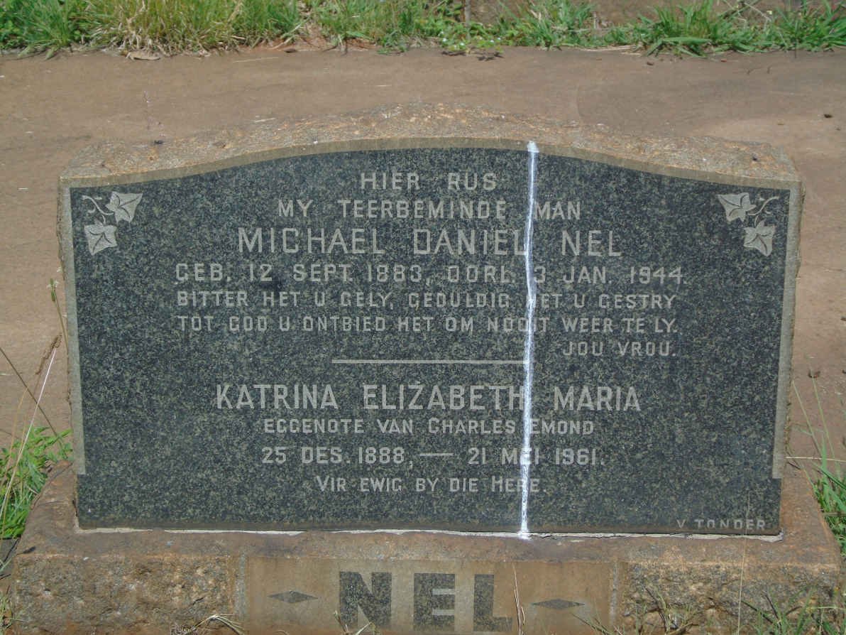 NEL Michael Daniel 1883-1944 :: NEL Katrina Elizabeth Maria 1888-1961