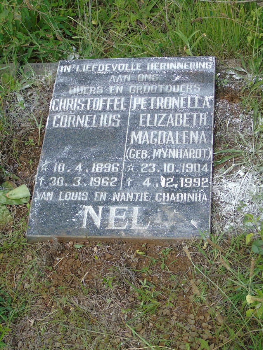 NEL Christoffel Cornelius 1896-1962 &amp; Petronella Elizabeth Magdalena MYNHARDT 1904-1992