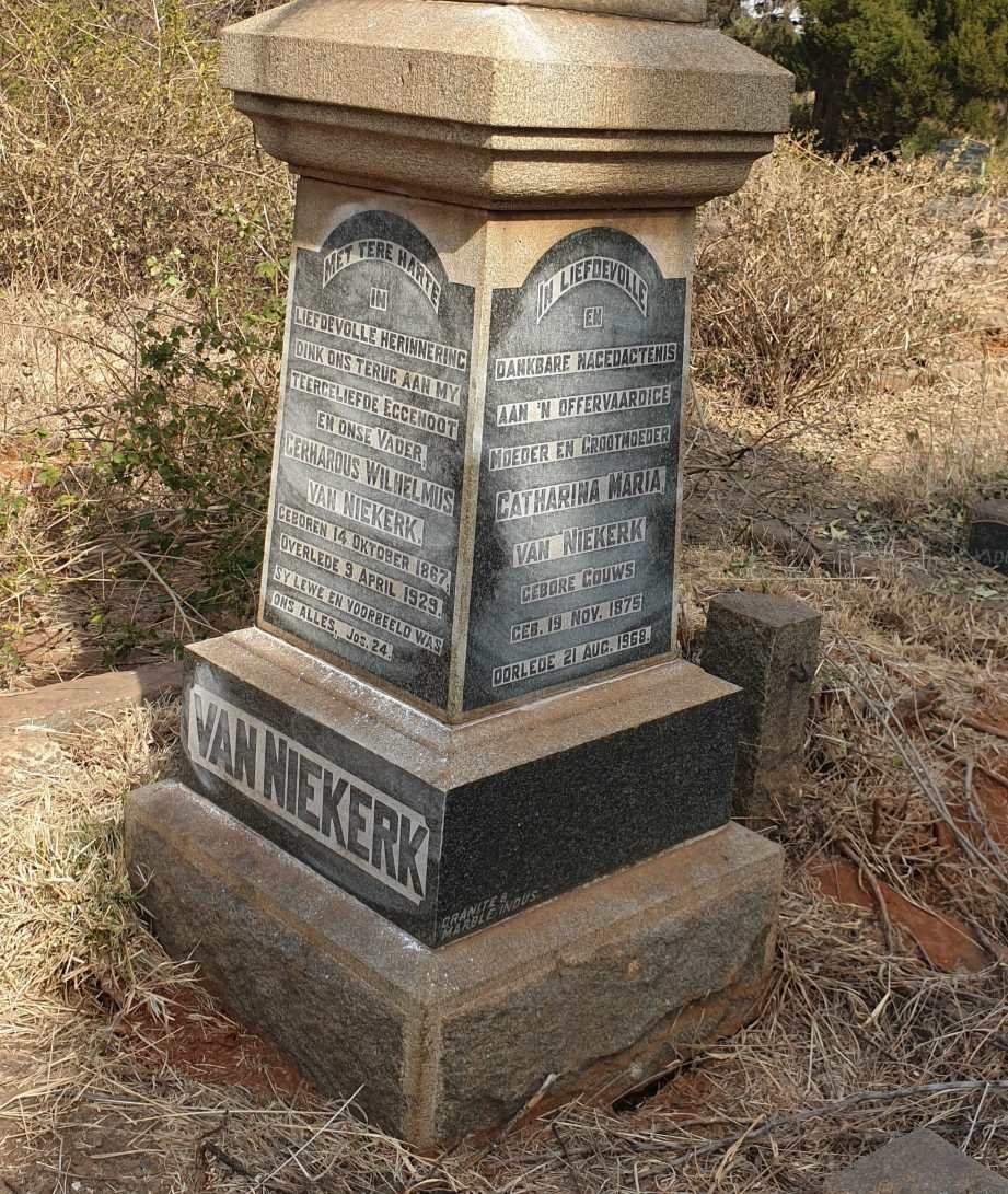 NIEKERK Gerhardus Wilhelmus, van 1867-1929 & Catharina Maria GOUWS 1875-1968