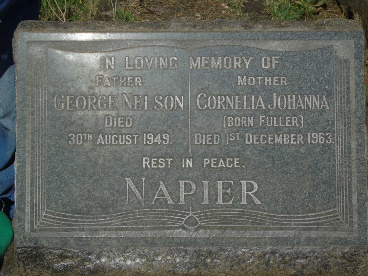 NAPIER George Nelson -1949 & Cornelia Johanna FULLER -1963