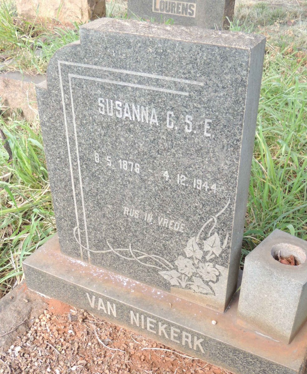 NIEKERK Susanna C.S.E., van 1876-1944