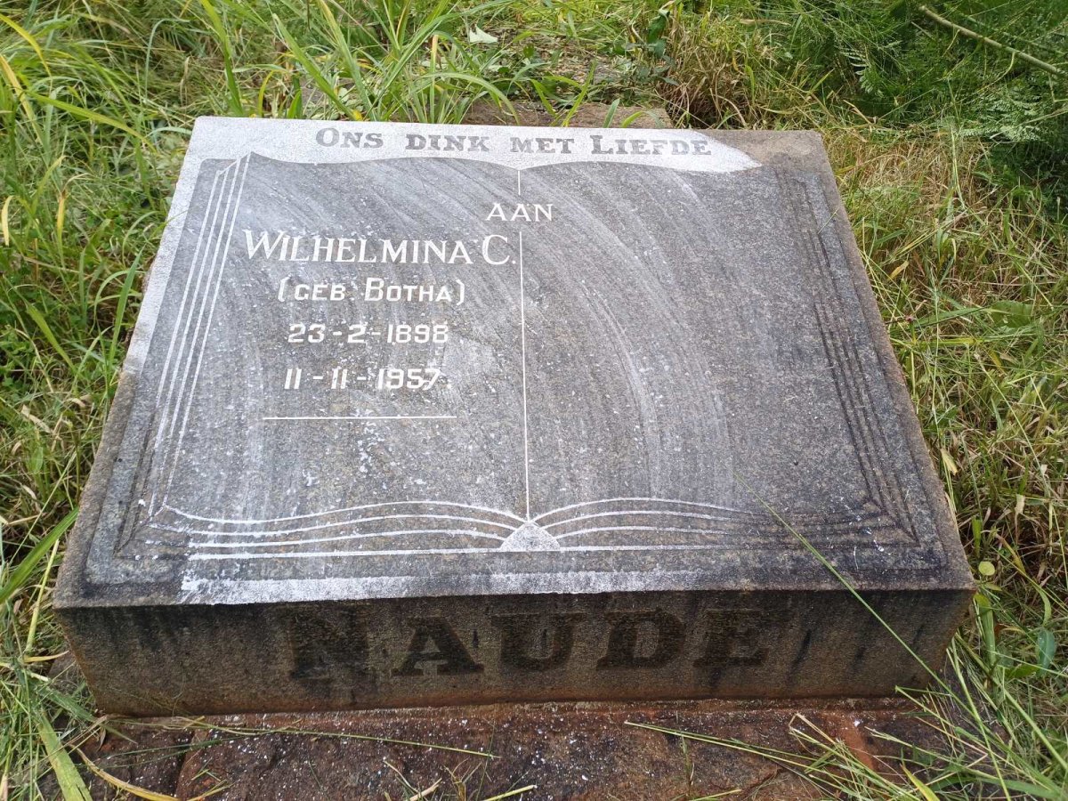 NAUDE Wilhelmina C. BOTHA 1898-1957