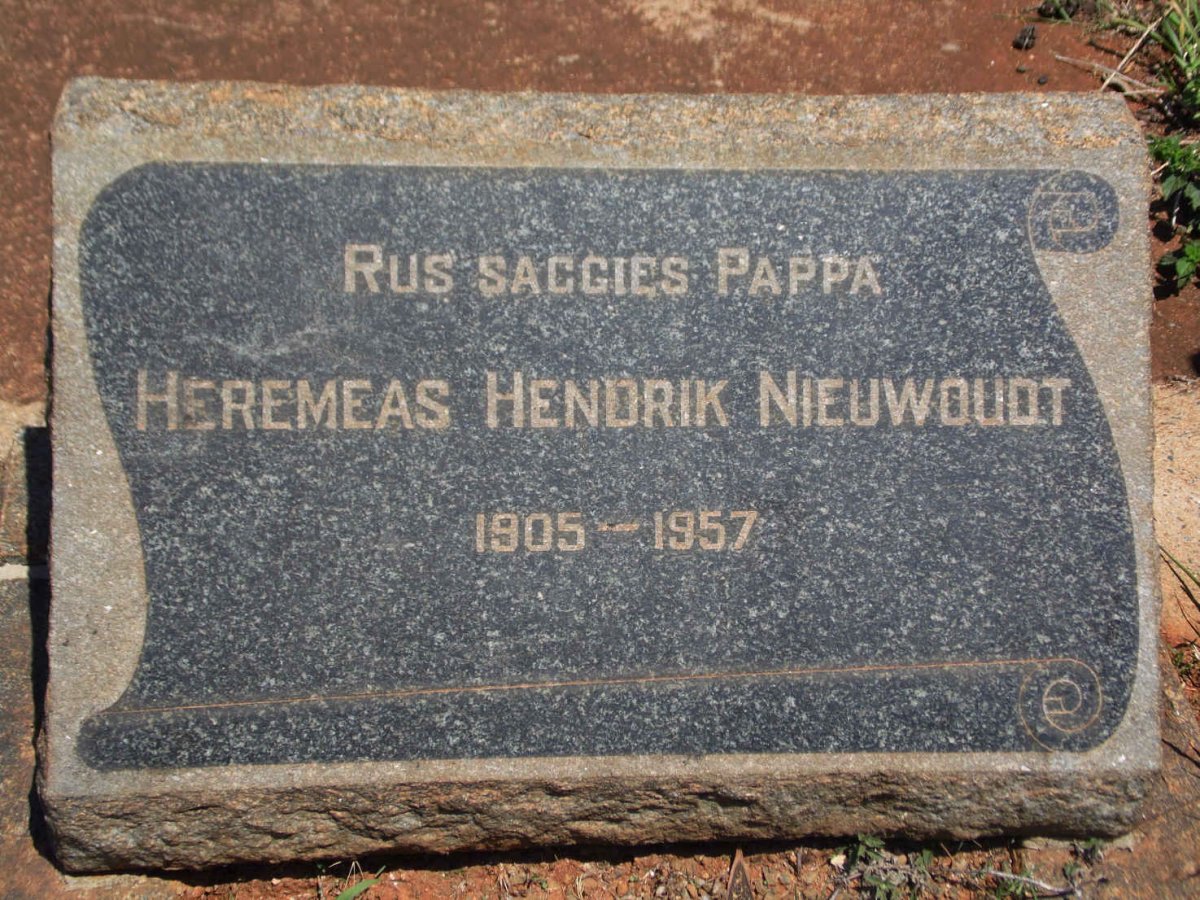 NIEUWOUDT Heremeas Hendrik 1905-1957