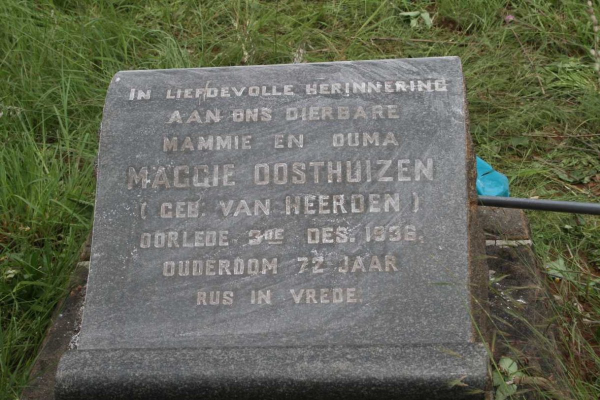 OOSTHUIZEN Maggie VAN HEERDEN -1936