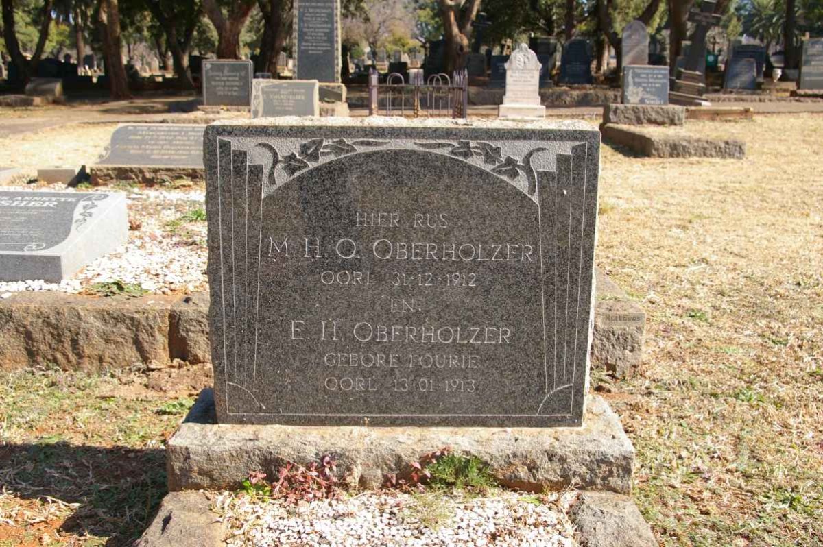 OBERHOLZER M.H.O. -1912 &amp; E.H. FOURIE -1913  