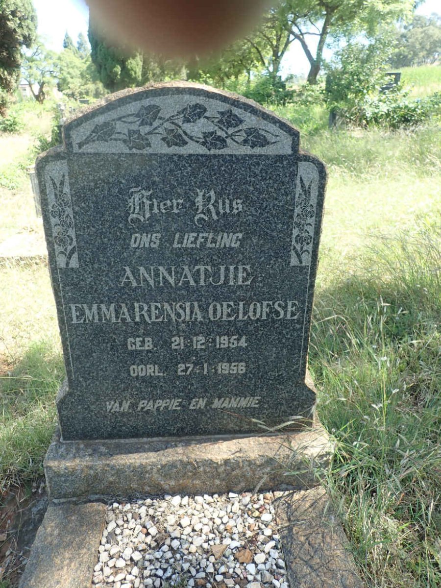 OELOFSE Annatjie Emmarensia 1954-1956