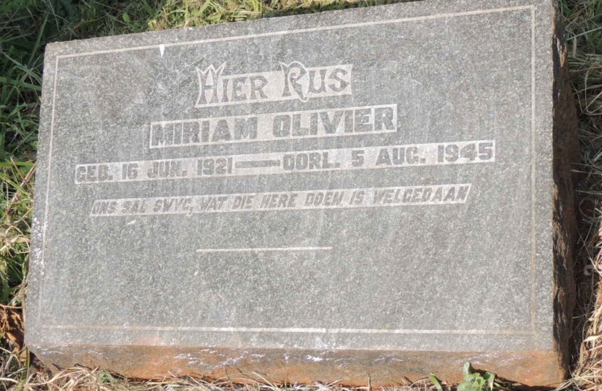 OLIVIER Miriam 1921-1945