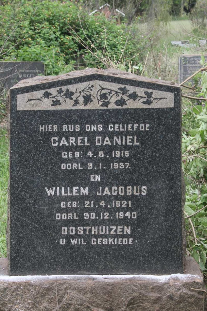 OOSTHUIZEN Carel Daniel 1915-1937 :: OOSTHUIZEN 1921-1940