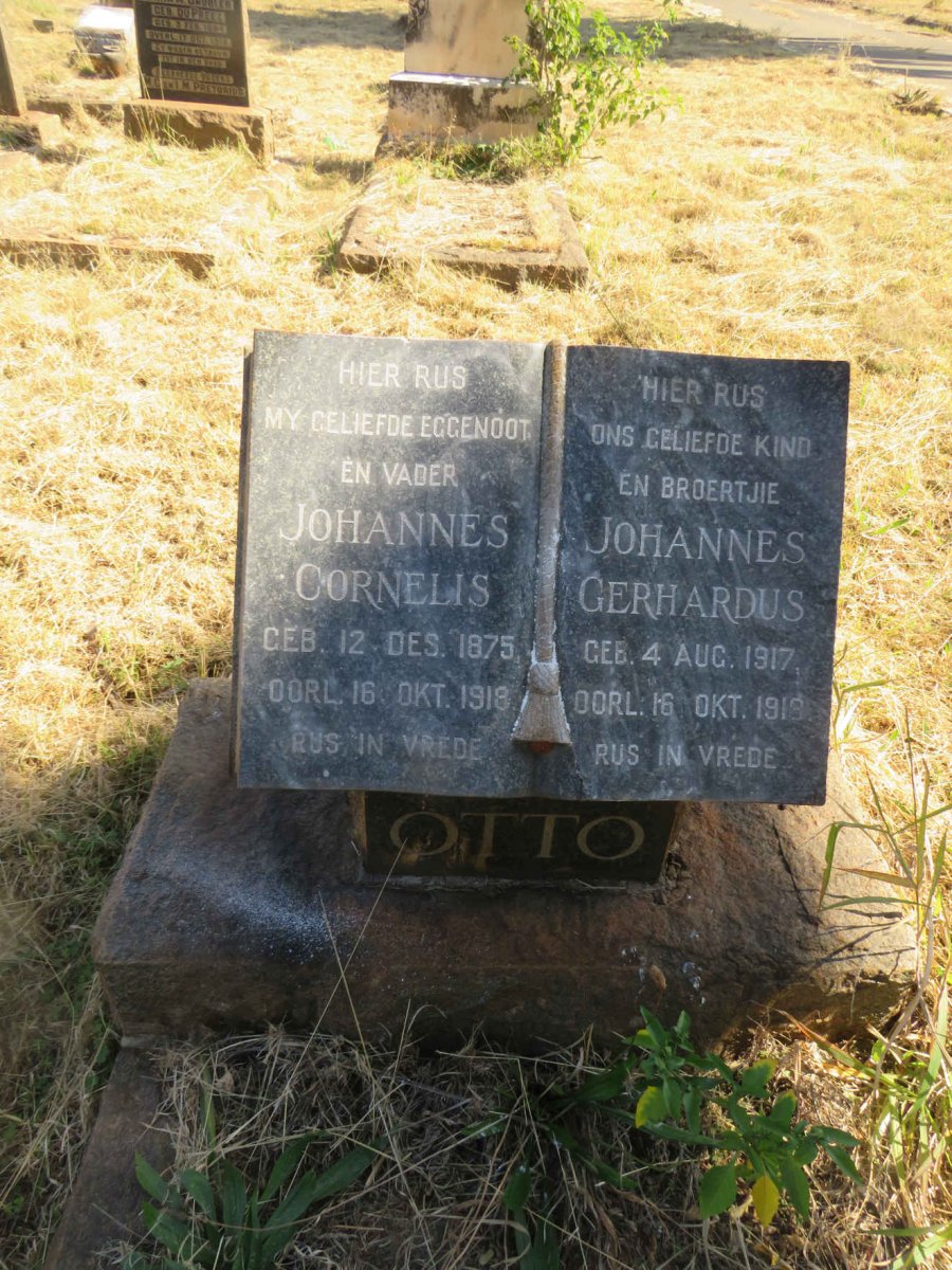 OTTO Johannes Cornelis 1875-1918 :: OTTO Johannes Gerhardus 1917-1919