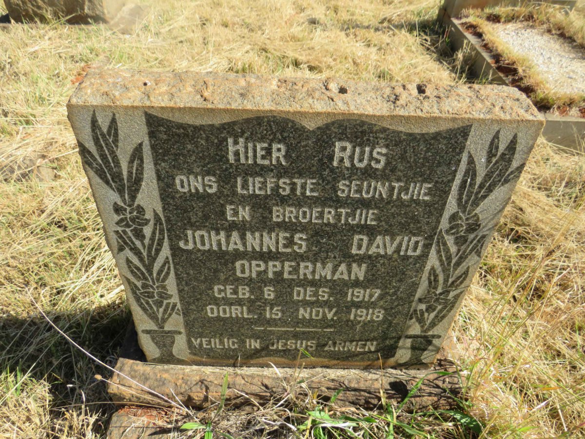 OPPERMAN Johannes David 1917-1918