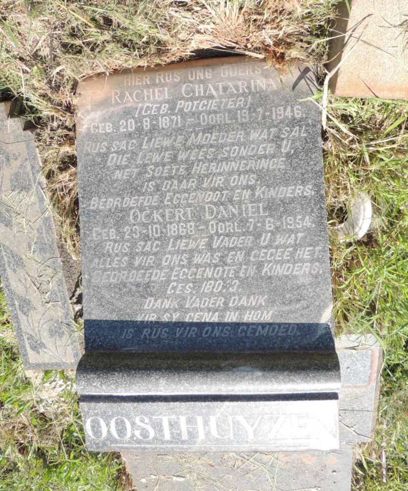 OOSTHUYZEN Ockert Daniel 1868-1954 & Rachel Chatarina POTGIETER 1871-1946