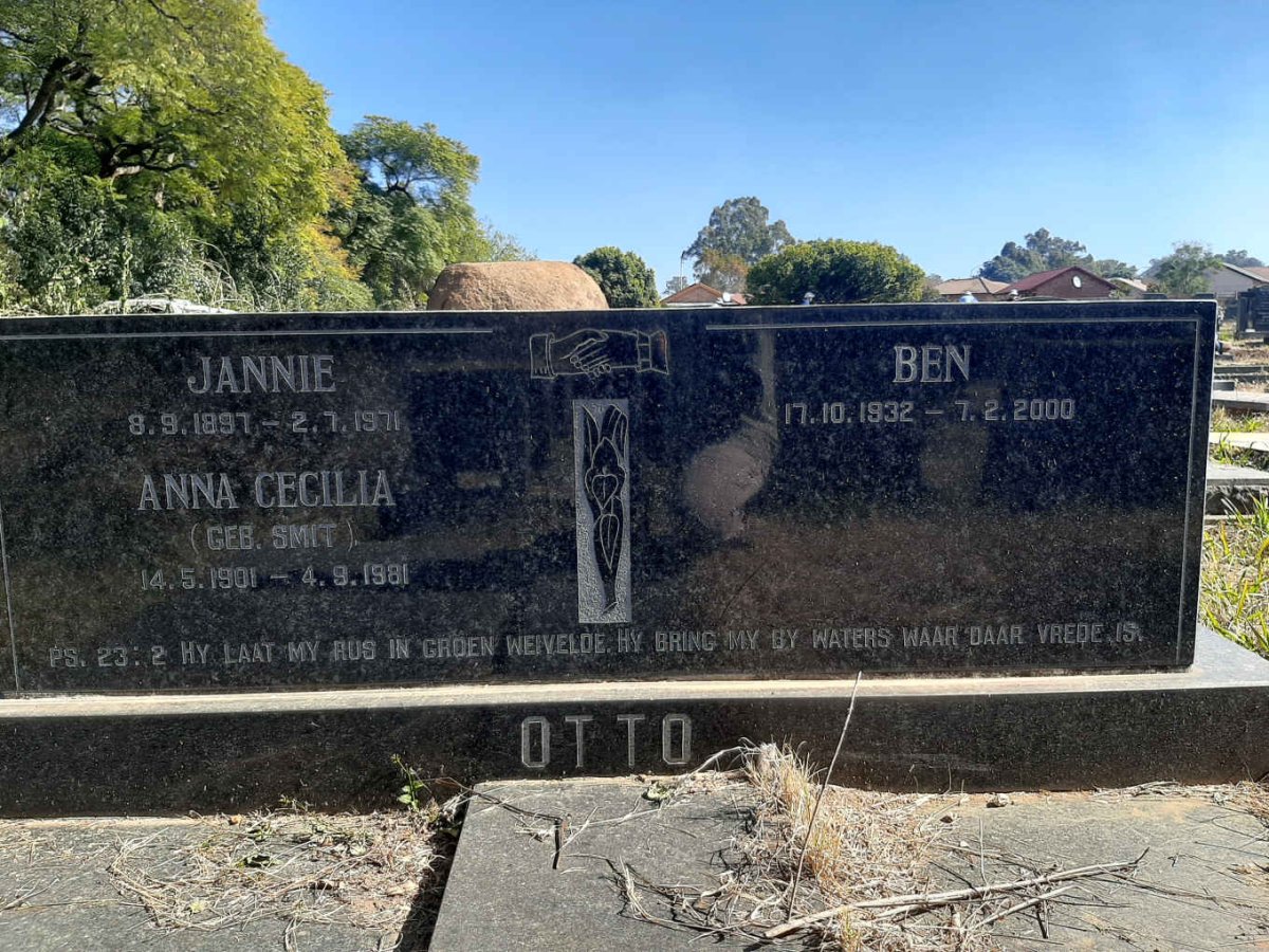 OTTO Jannie 1897-1971 &amp; Anna Cecilia SMIT 1901-1981 :: OTTO Ben 1932-2000