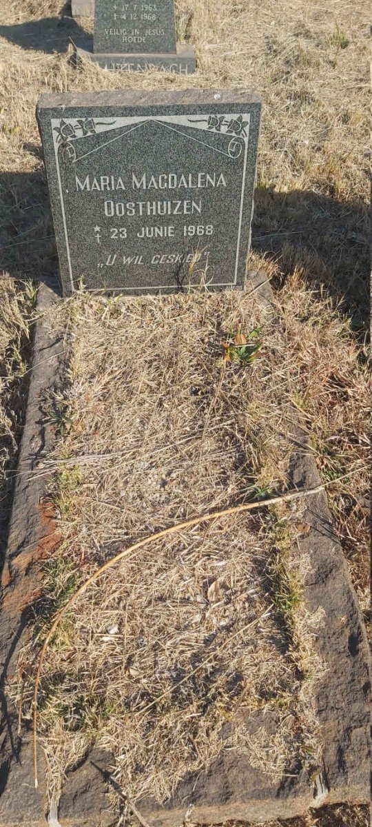 OOSTHUIZEN Maria Magdalena 1968-1968