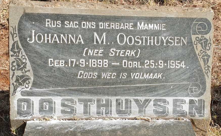 OOSTHUYSEN Johanna M. nee STERK 1898-1954