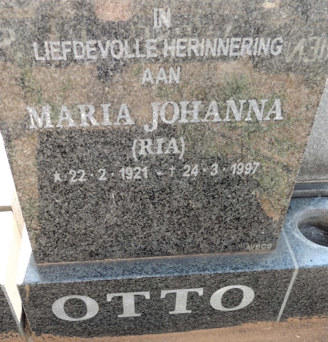 OTTO Maria Johanna 1921-1997