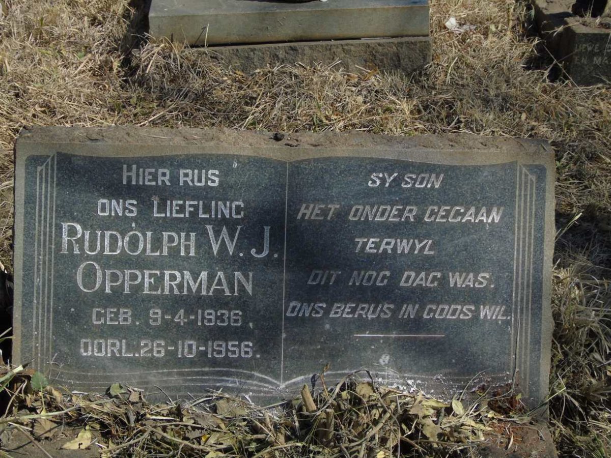 OPPERMAN Rudolph W.J. 1936-1956