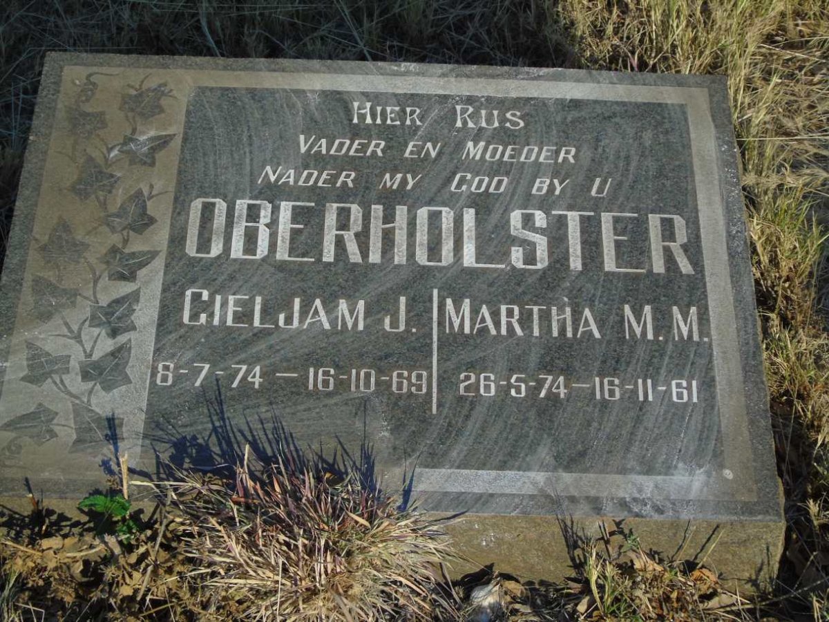 OBERHOLSTER Gieljam J. 1874-1969 & Martha M.M. 1874-1961