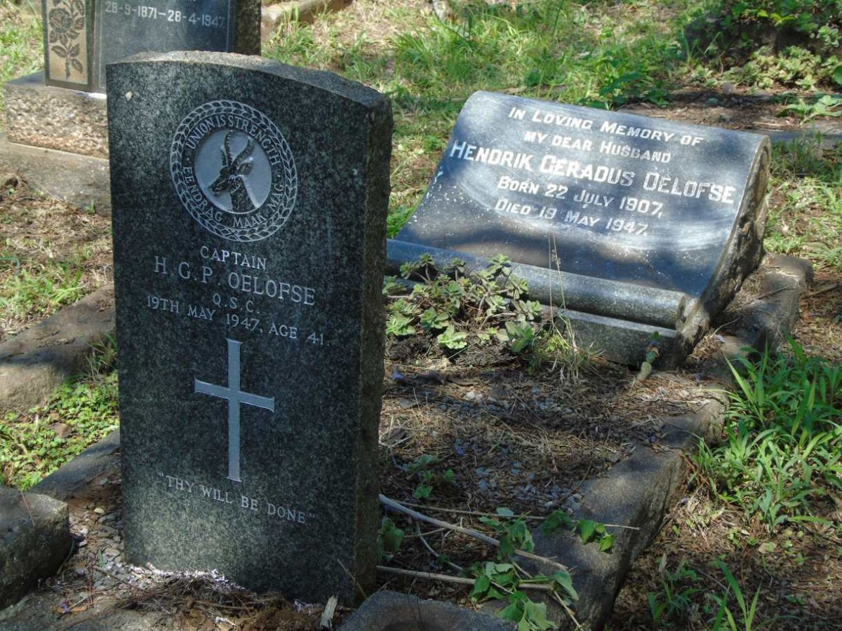 OELOFSE Hendrik Gerhardus P. 1907-1947
