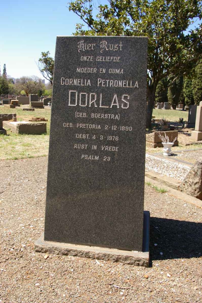 OORLAS Cornelia Petronella nee BOERSTRA 1890-1978