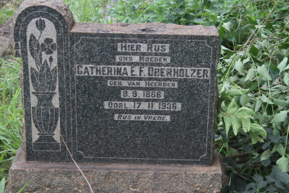 OBERHOLZER Catherina E.F. nee VAN HEERDEN 1868-1936