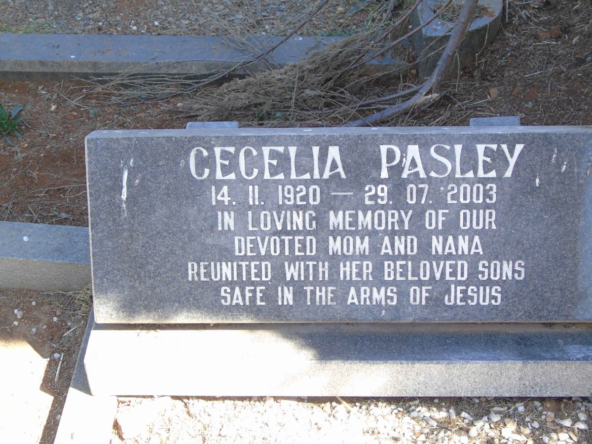 PASLEY Cecelia 1920-2003