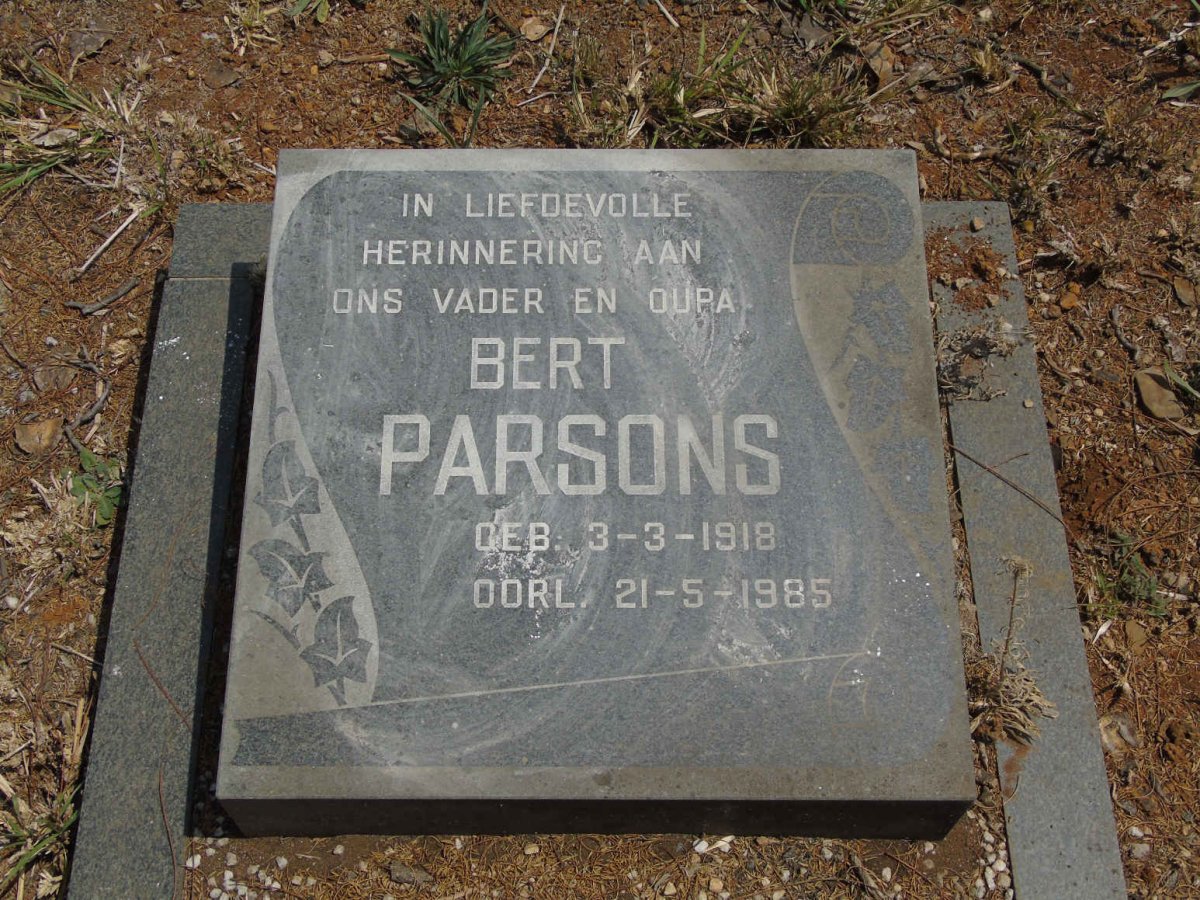 PARSONS Bert 1918-1985